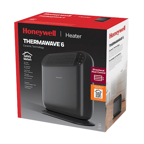 Honeywell ThermaWave 6 Ceramic Space Heater Black - Box