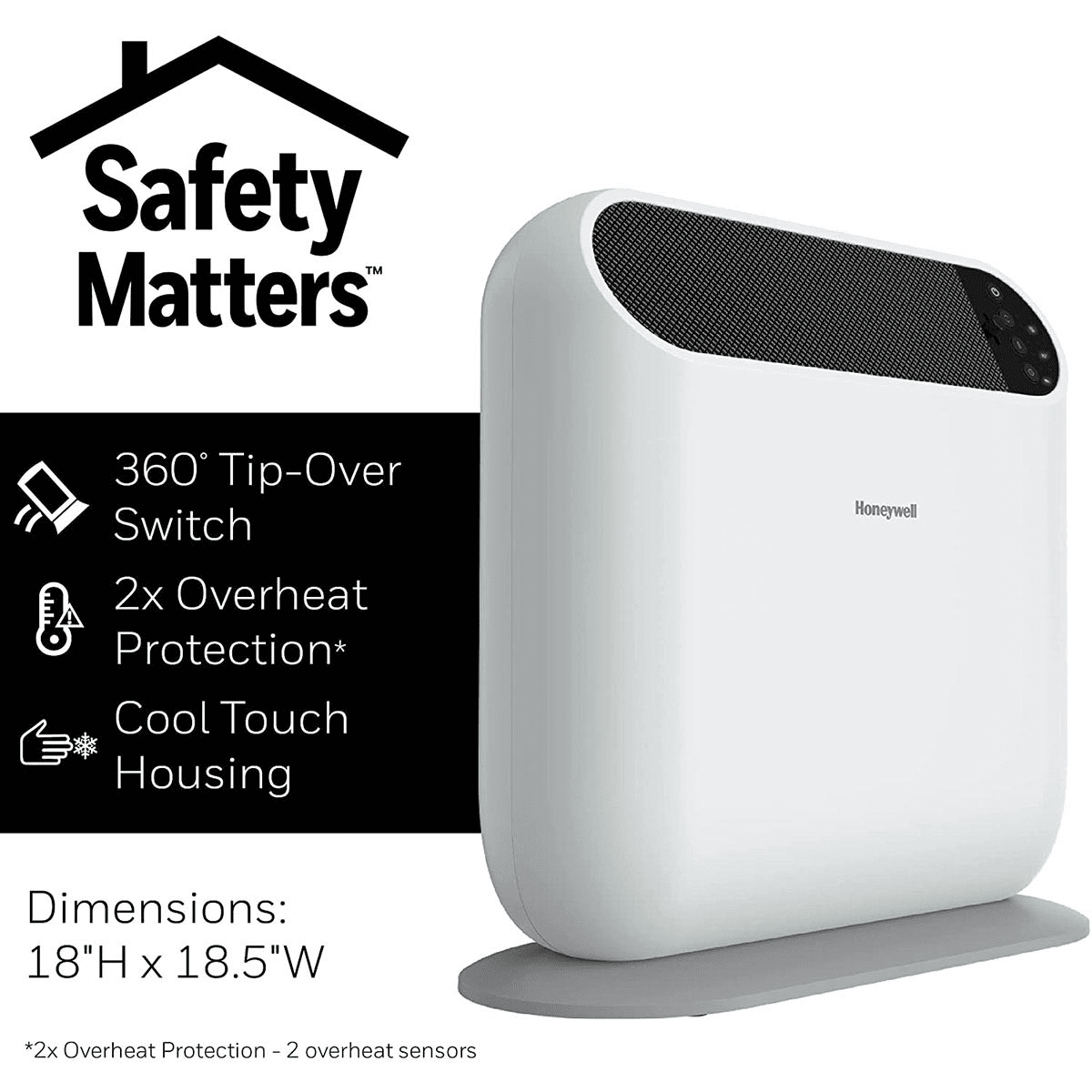 Honeywell ThermaWave 6 Ceramic Space Heater White - Infographic