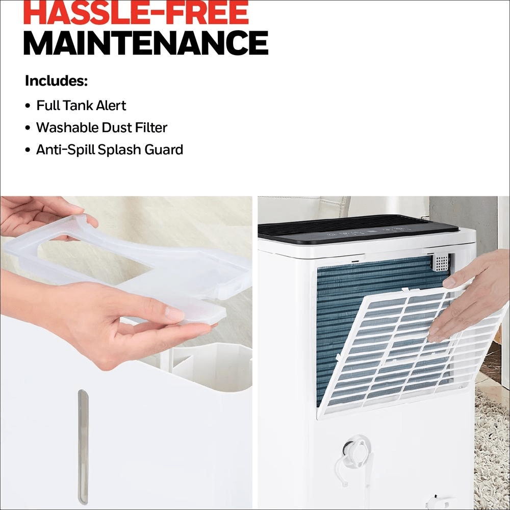 Honeywell TP-Fit Series 50 Pint Portable Dehumidifier - Infographic 3