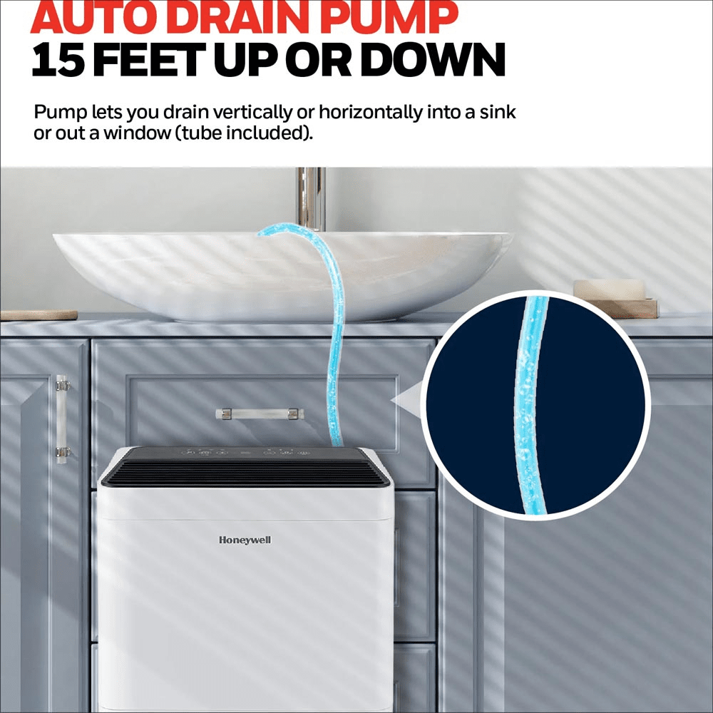 Honeywell TP-Fit Series 50 Pint Portable Dehumidifier - Infographic 6