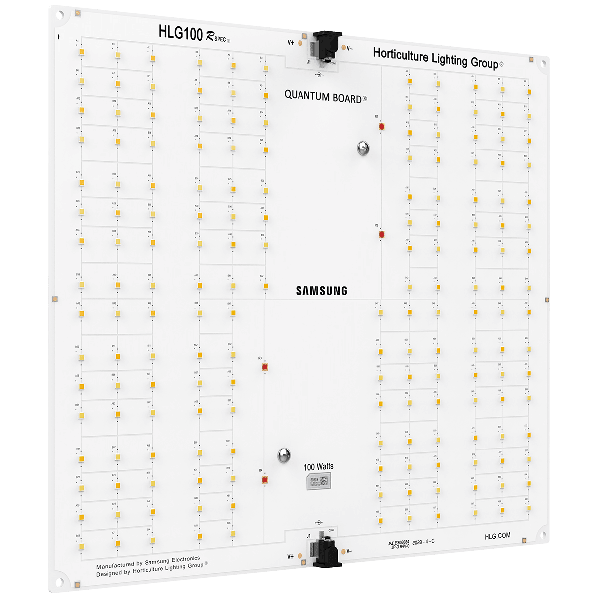 HLG 100 Rspec High Efficiency White Light Quantum Board - Angle 3