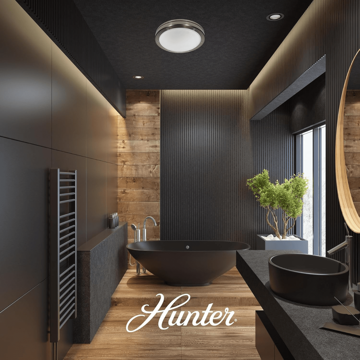 Hunter Oasis 80 CFM Bathroom Fan Brushed Nickel - Infographic 5
