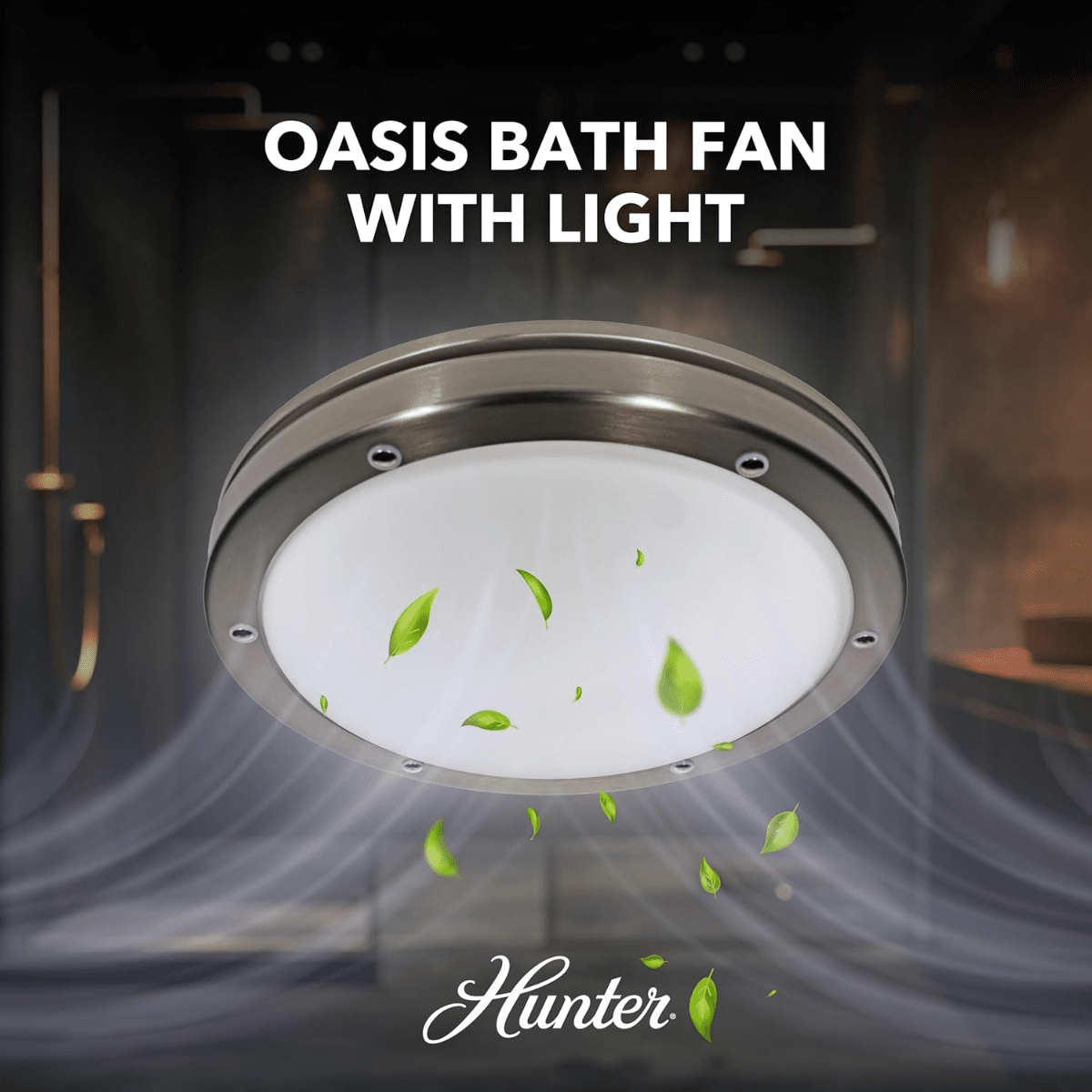 Hunter Oasis 80 CFM Bathroom Fan Brushed Nickel - Infographic 6
