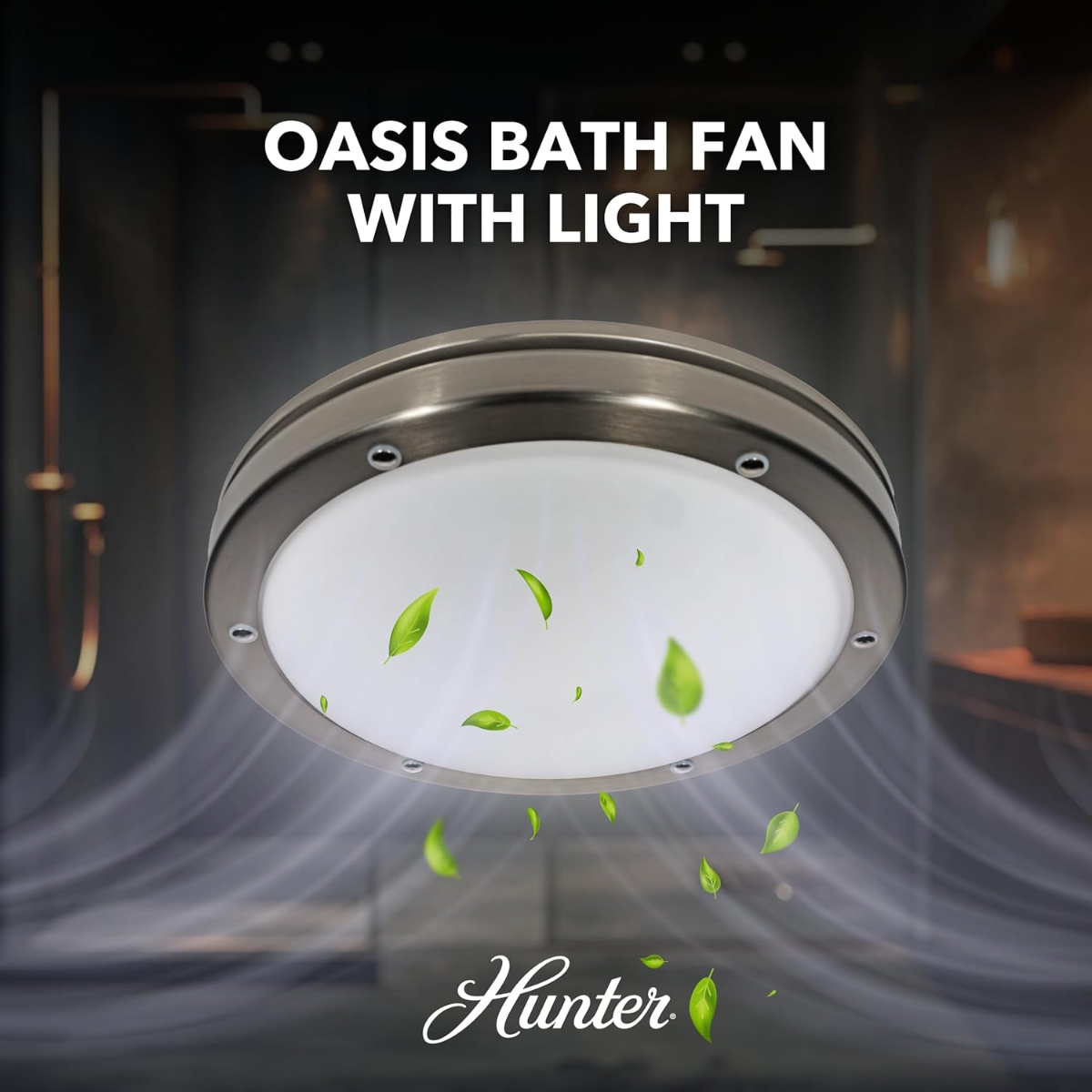 Hunter Oasis 80 CFM Bathroom Fan Brushed Nickel - Infographic 6