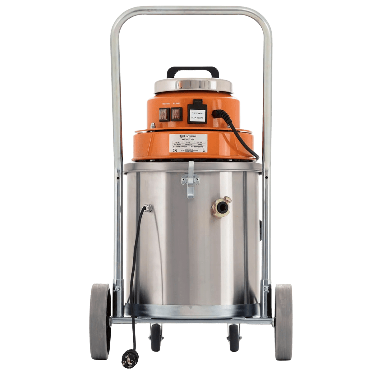 Husqvarna W250P Wet and Dry Slurry Vacuum - Back