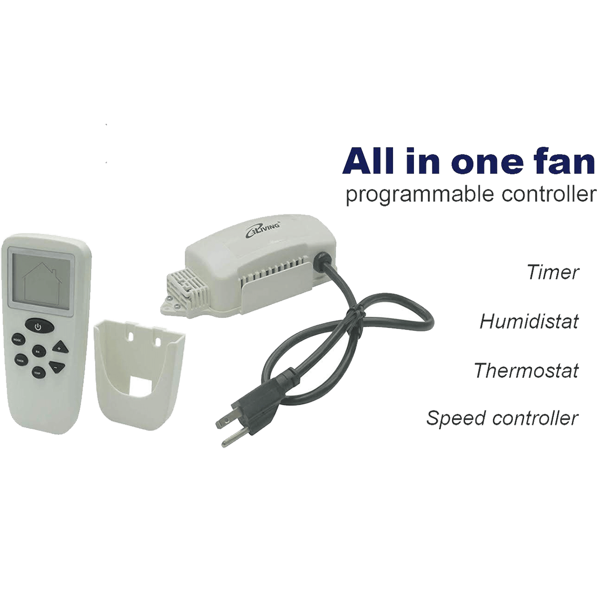 iLiving Exhaust Fan Smart Remote Control Kit w/ Programmable Thermostat