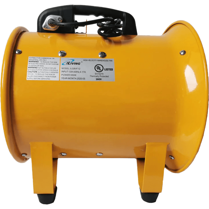 iLiving High Velocity Portable Blower Ventilation Utility Fan - 12 in - side