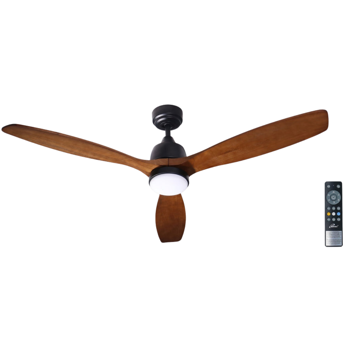 iLiving ILG8CF60WD-LED 60In. 6 Speed 3 Blade Solid Wood Ceiling Fan with LED and Remote - Main