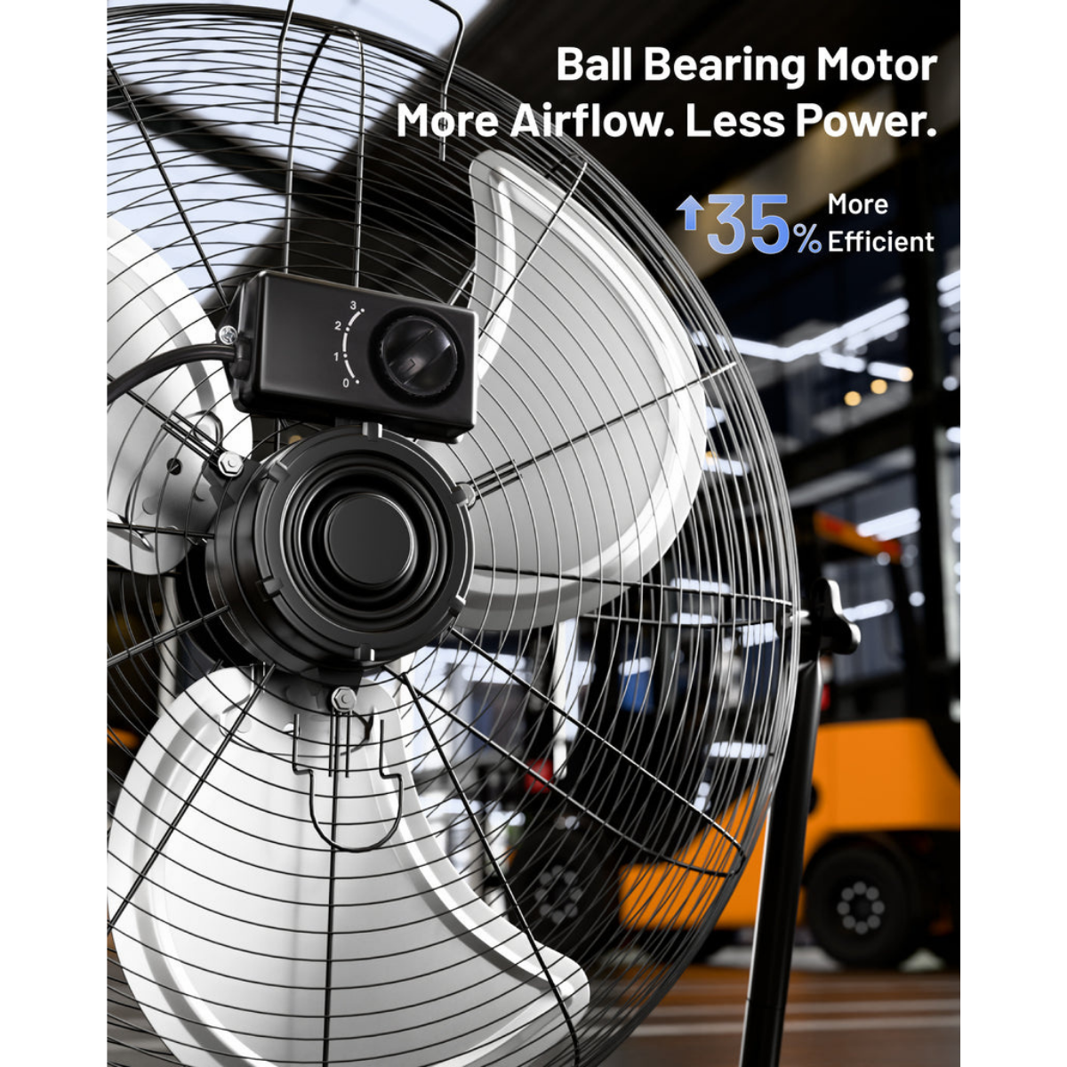 iLiving ILG8F20 20-In 3 Speed Heavy Duty Floor & Wall Mount Fan - Infographic 5