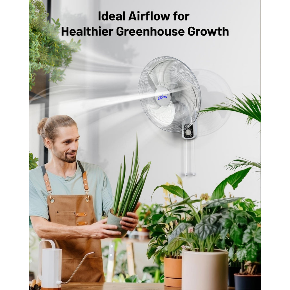 iLiving ILG8IN18X Glow 18-In 3 Speed Oscillating Wall Mount Fan - Infographic 6