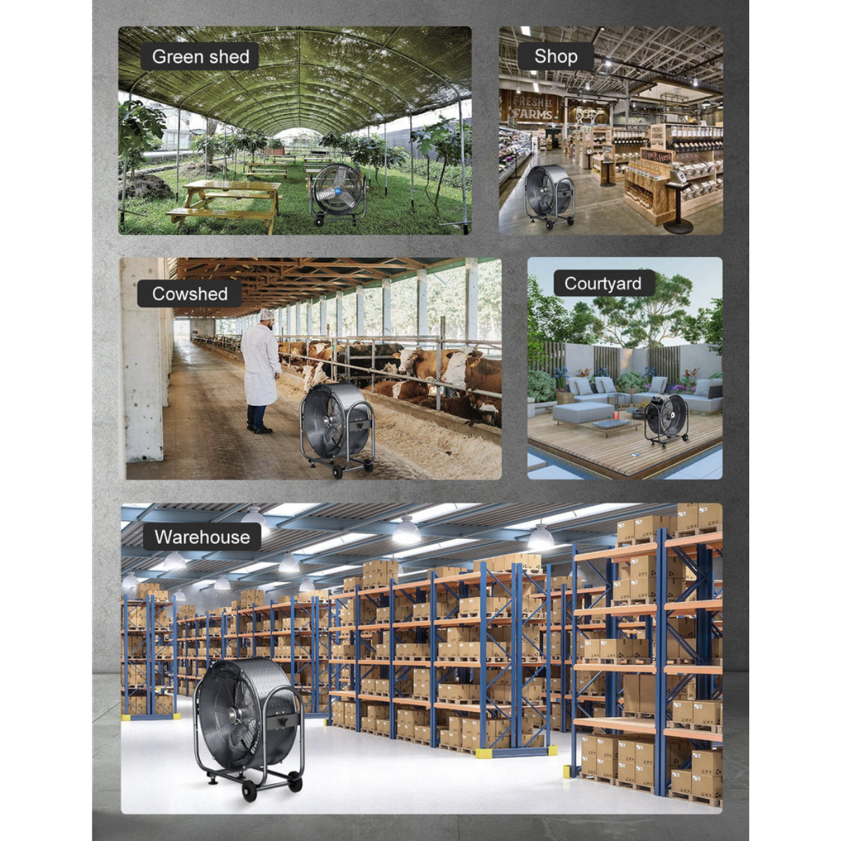 iLiving ILG8M24-70EC 24-In 5800 CFM 115V, 265W BLDC High Velocity Floor Fan - Infographic 5