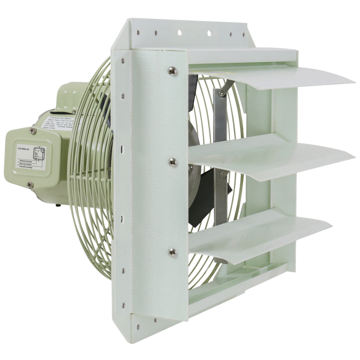 iLiving ILG8SFS-CR Corrosion Resistant Single Speed Shutter Exhaust Fan 12-in