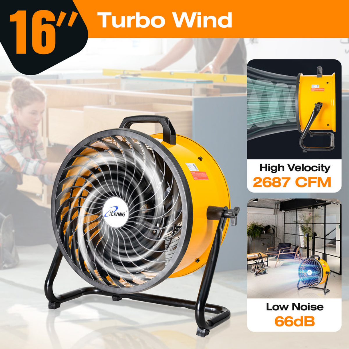 iLiving ILG8TF-DC Low Noise Turbo Fan - Infographic 2