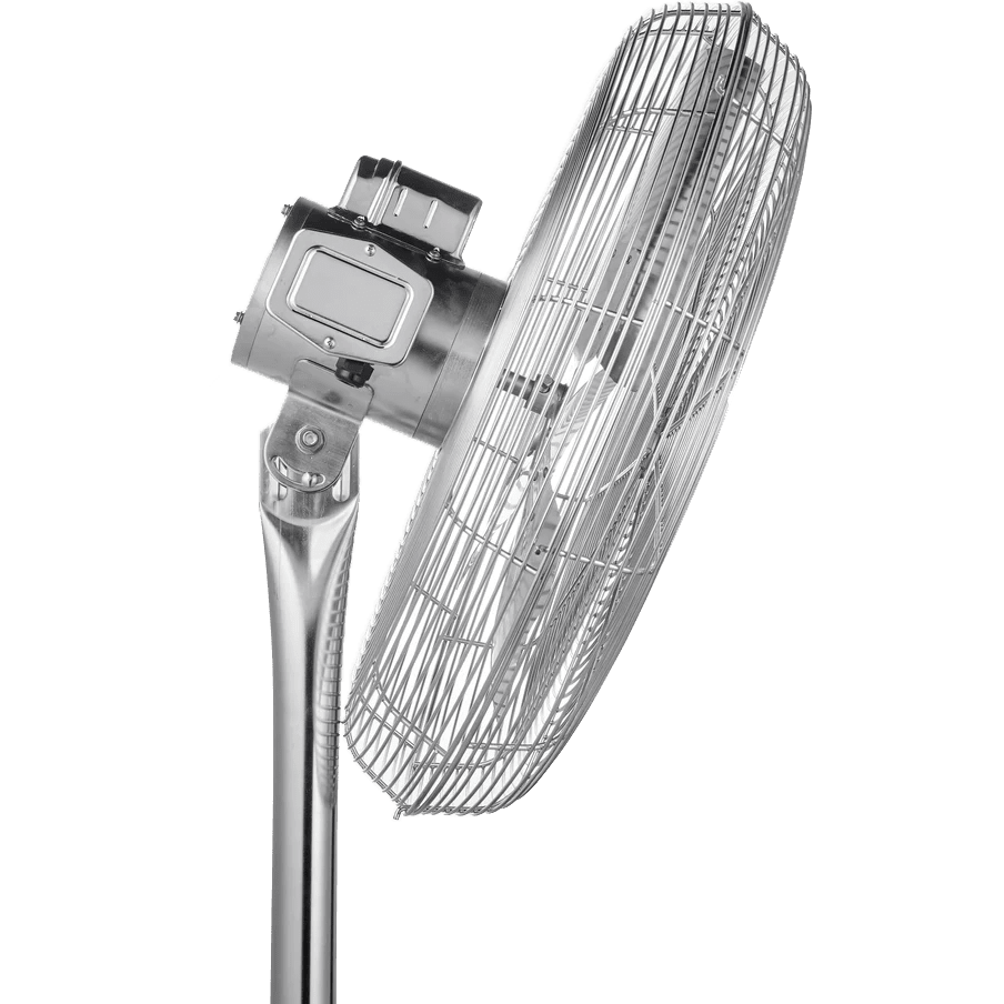 iLIVING Pedestal Washdown Fan - Fan Head Adjusted Down