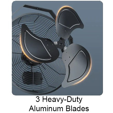 iLiving Wall Mounted Variable Speed Indoor/Outdoor Fan - Blades Graphic