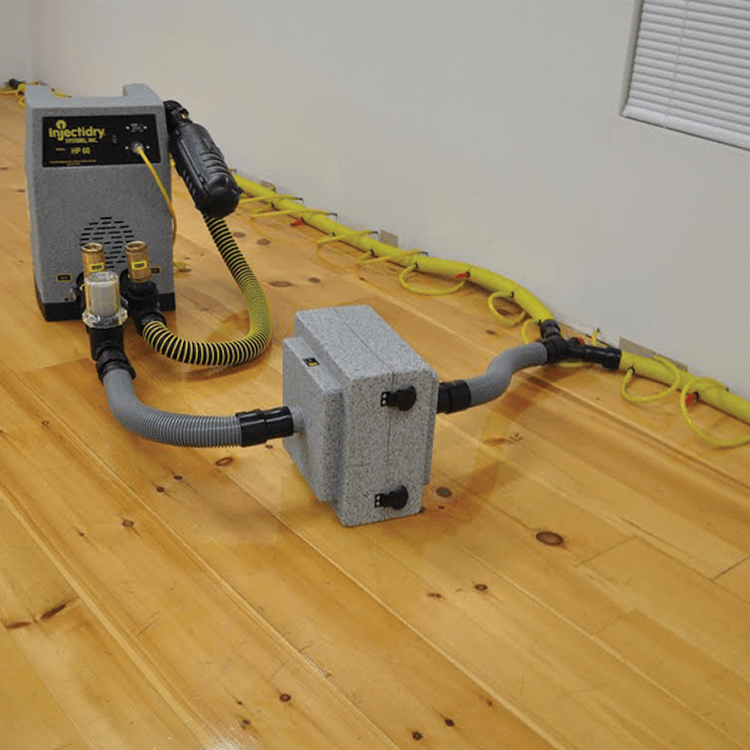 Injectidry HP-PLUS Wall and Ceiling Package - In Use