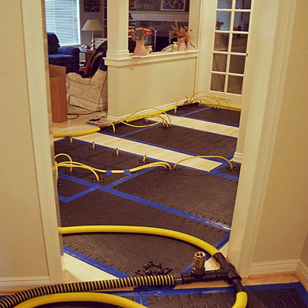 Injectidry Vac-It Floor Drying Panels Package - on Wood Flooring