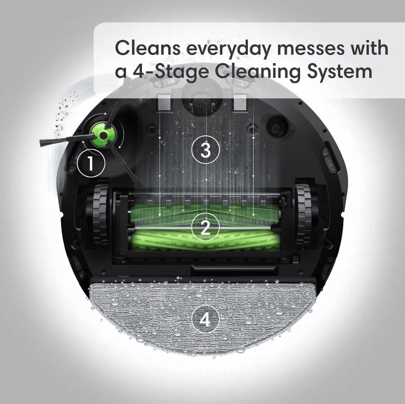 iRobot Roomba i5 Robot Vacuum and Mop with Interchangeable Bins - Cleaning
