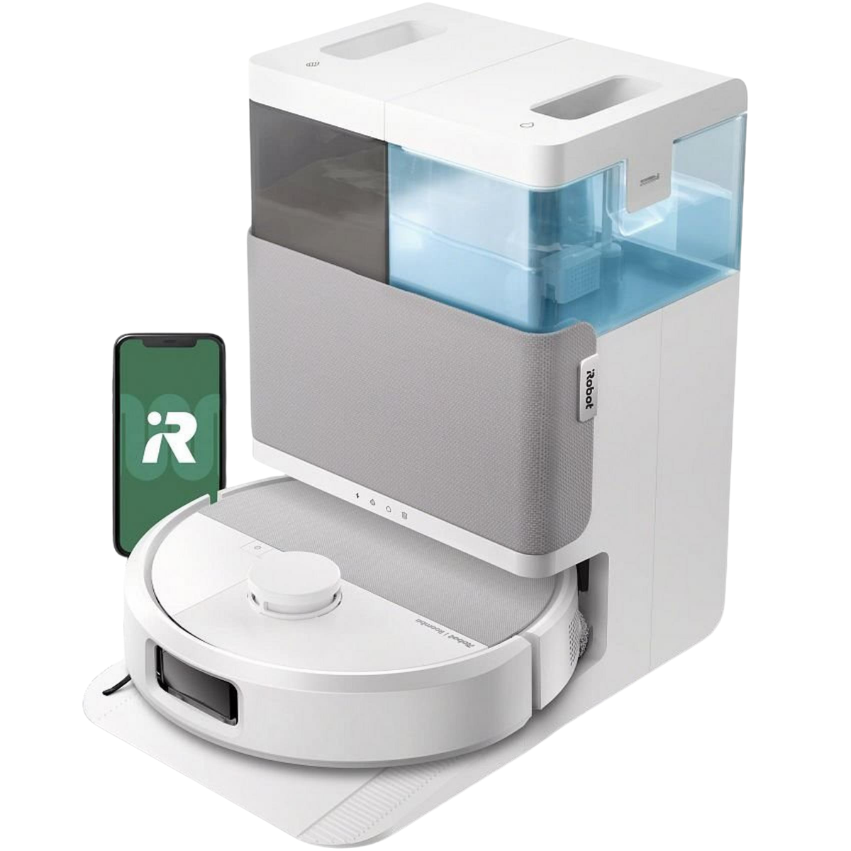 iRobot Roomba Plus 505 Vacuum Mop Robot w/ AutoWash Dock - White