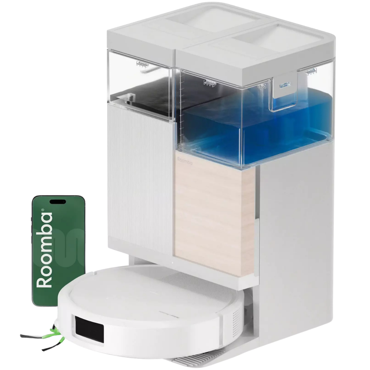iRobot Roomba Plus 575 Combo Robot Vacuum/Mop + AutoWash Dock - White
