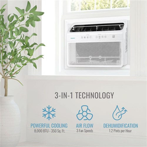 Keystone 8,000 BTU 115V Energy Star Window Air Conditioner - 3-1 Technology
