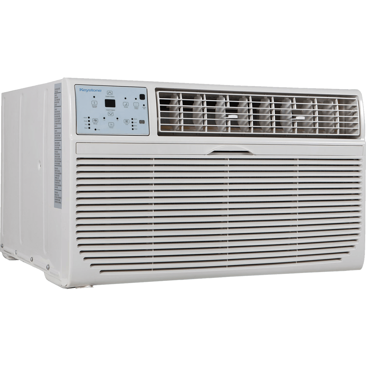Keystone 8,000 BTU Thru-the-Wall Air Conditioner with Heat - Left Angle View