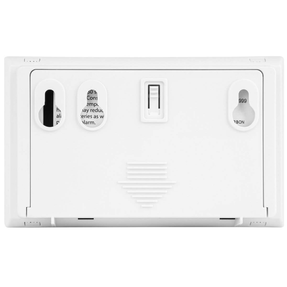 Kidde C3010D Carbon Monoxide Alarm w/ Digital Display and 10-Year Lithium Battery - Back