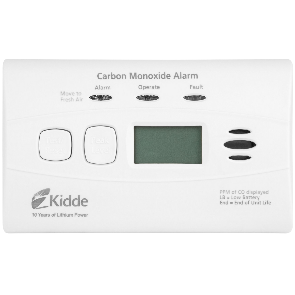 Kidde C3010D Carbon Monoxide Alarm w/ Digital Display and 10-Year Lithium Battery - Main
