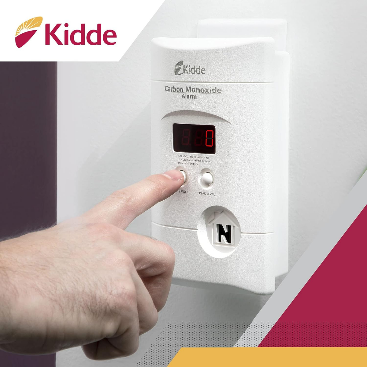 Kidde KN-COPP-3 Nighthawk Plug-In Carbon Monoxide Alarm w/ Battery Back-up & Digital Display - Infographic 4