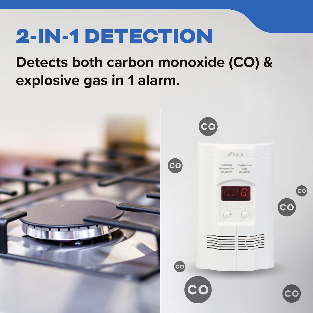 Kidde KN-COEG-3 Plug-In Carbon Monoxide & Explosive Gas Detector - Infographic 1