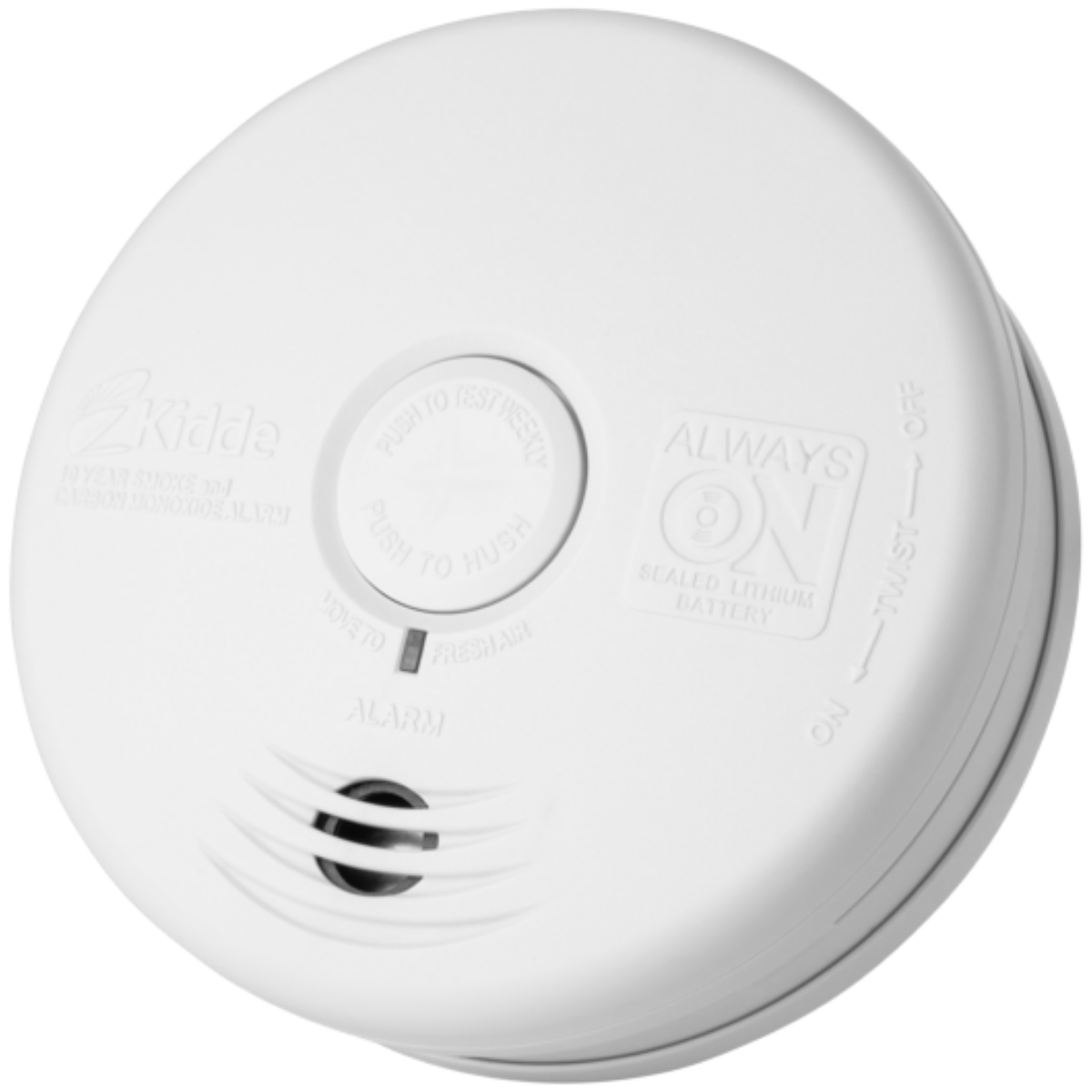 Kidde P3010K-CO Smoke & Carbon Monoxide Alarm w/ 10-Year Lithium Battery - Angle 2