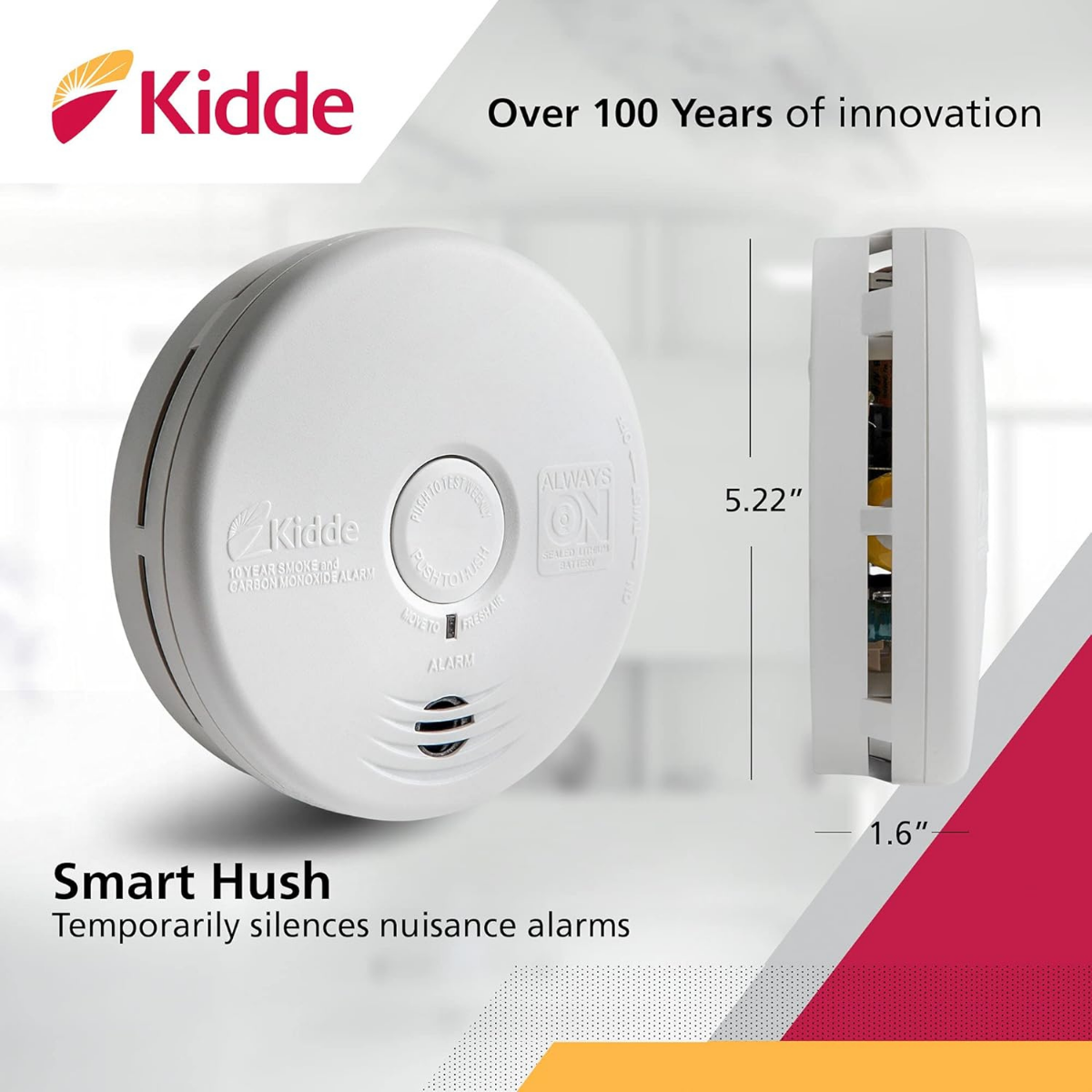 Kidde P3010K-CO Smoke & Carbon Monoxide Alarm w/ 10-Year Lithium Battery - Infographic 2