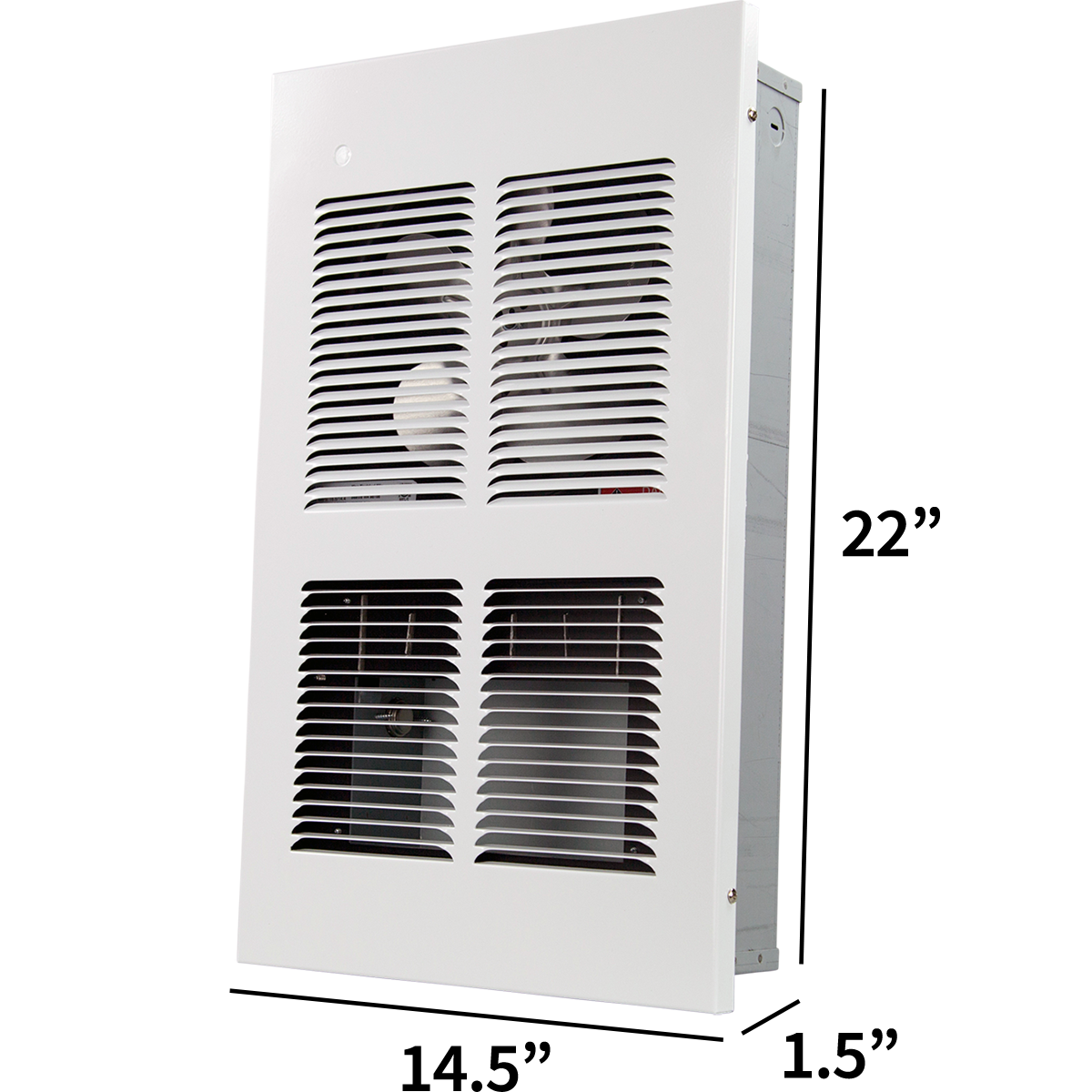 King Electric EFW Large 240V Wall Heater (EFW2440-MW-W) - dimensions