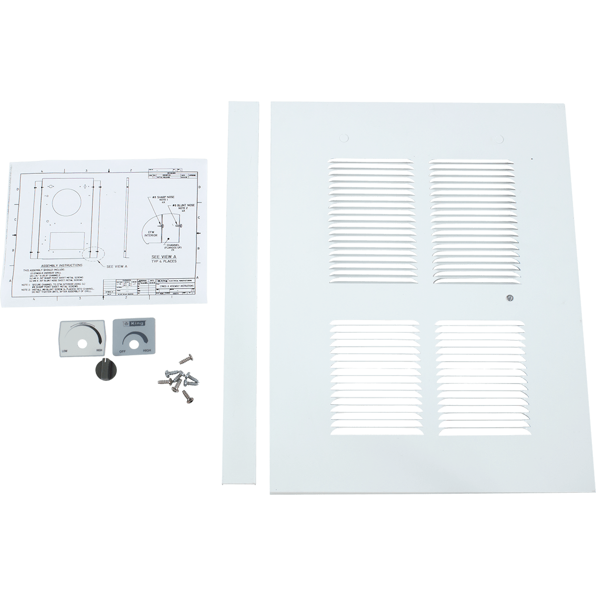 King Electric EFWOG Retrofit Grille - all included accessories