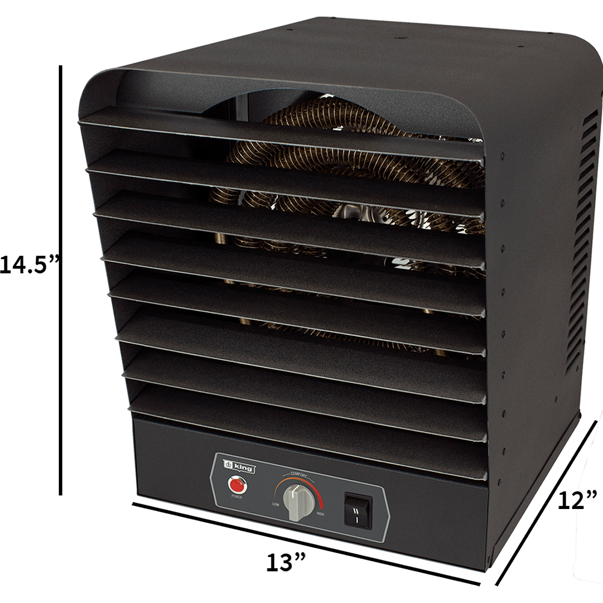 King Electric 5000 Watt Garage Heater - 240V - Dimensions
