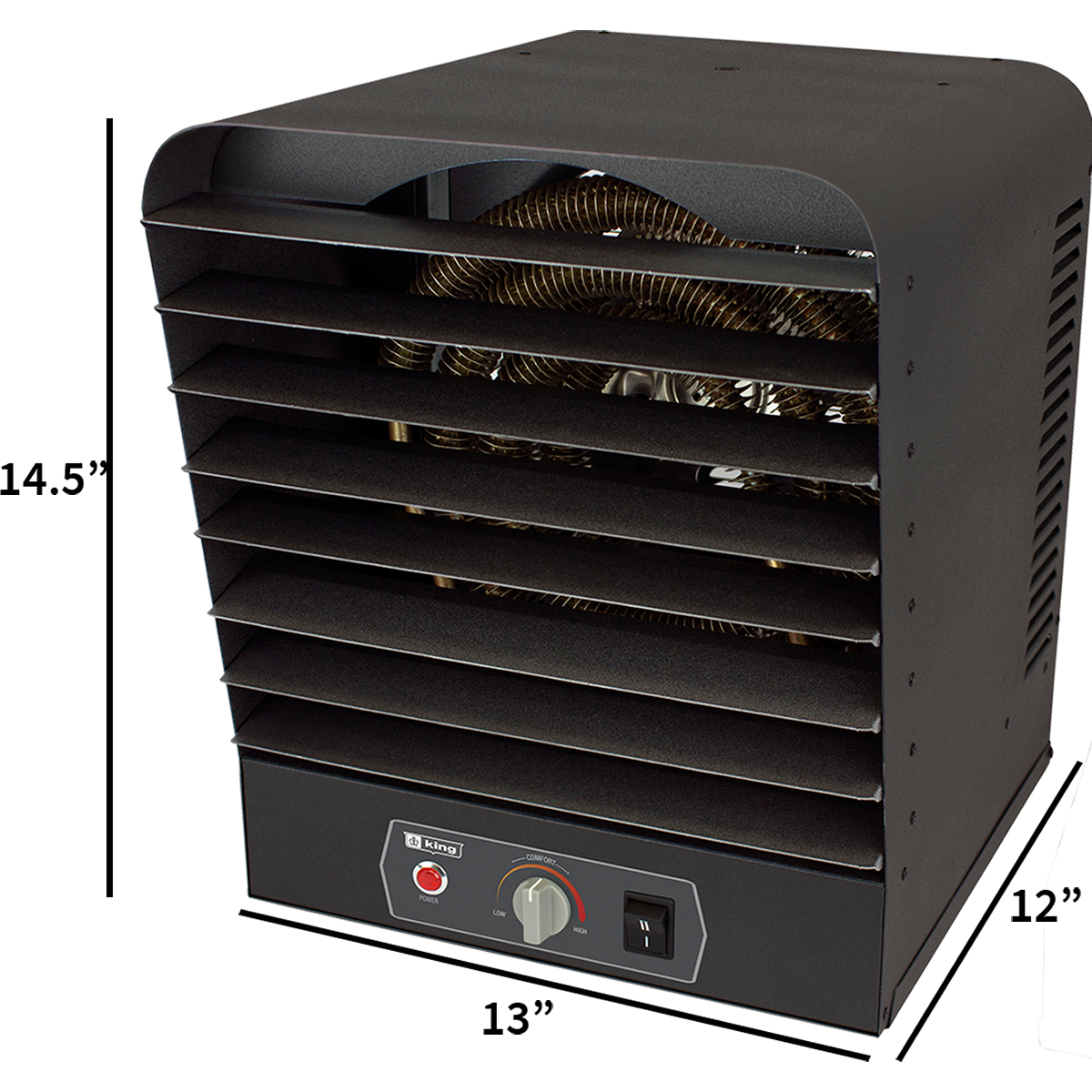 King Electric 5000 Watt Garage Heater - 240V - Dimensions
