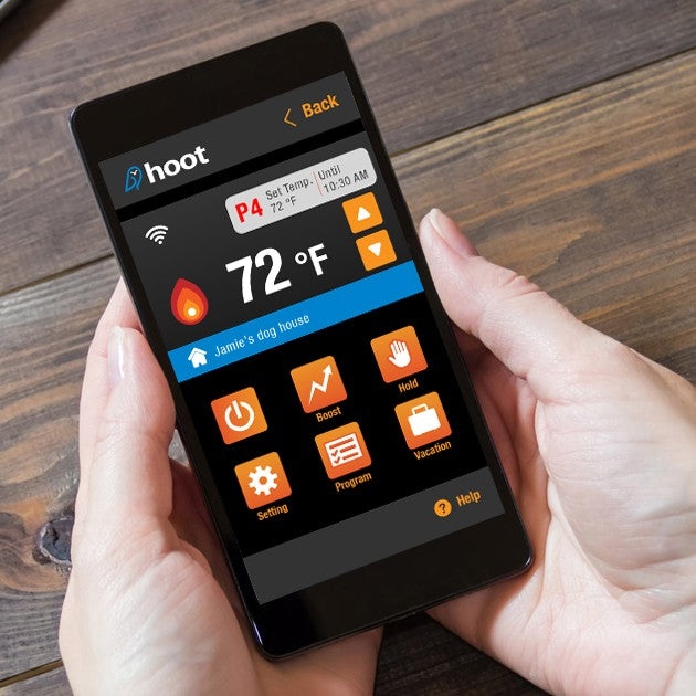 King Electric Hoot Wi-Fi Touch Screen Thermostat - iPhone App