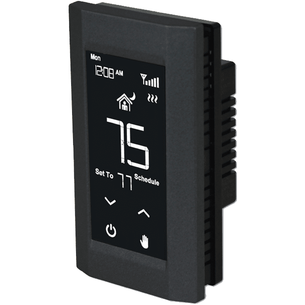 King Electric Hoot DP 240V Wi-Fi Touch Screen Thermostat - Black