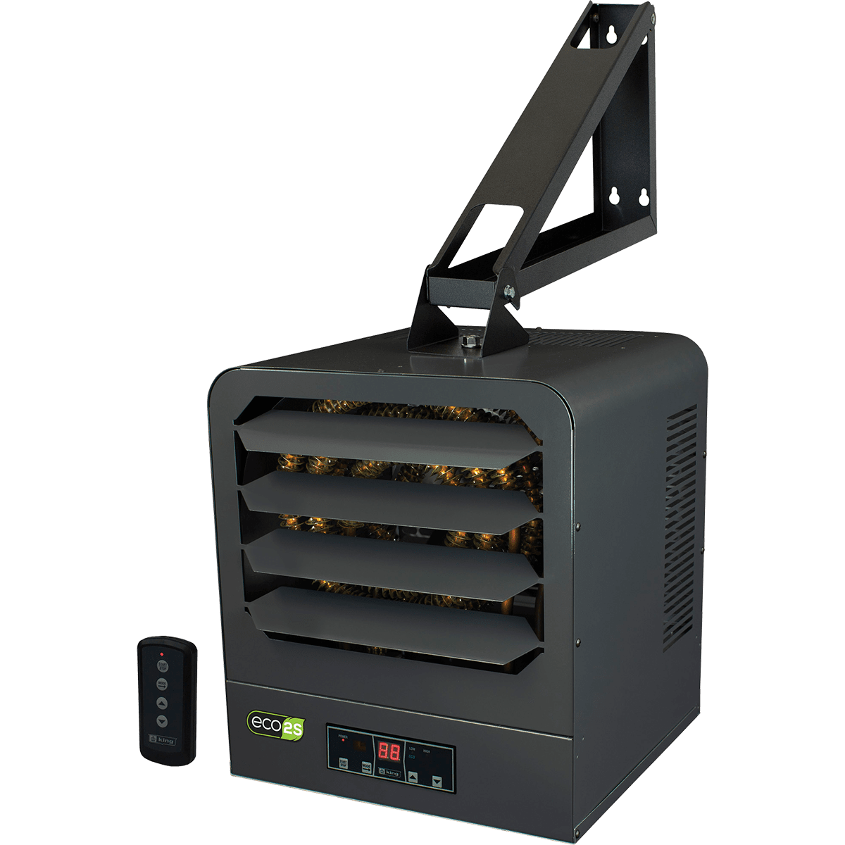 King Electric KB ECO2S Series 2-Stage Electronic Garage Heater - angle