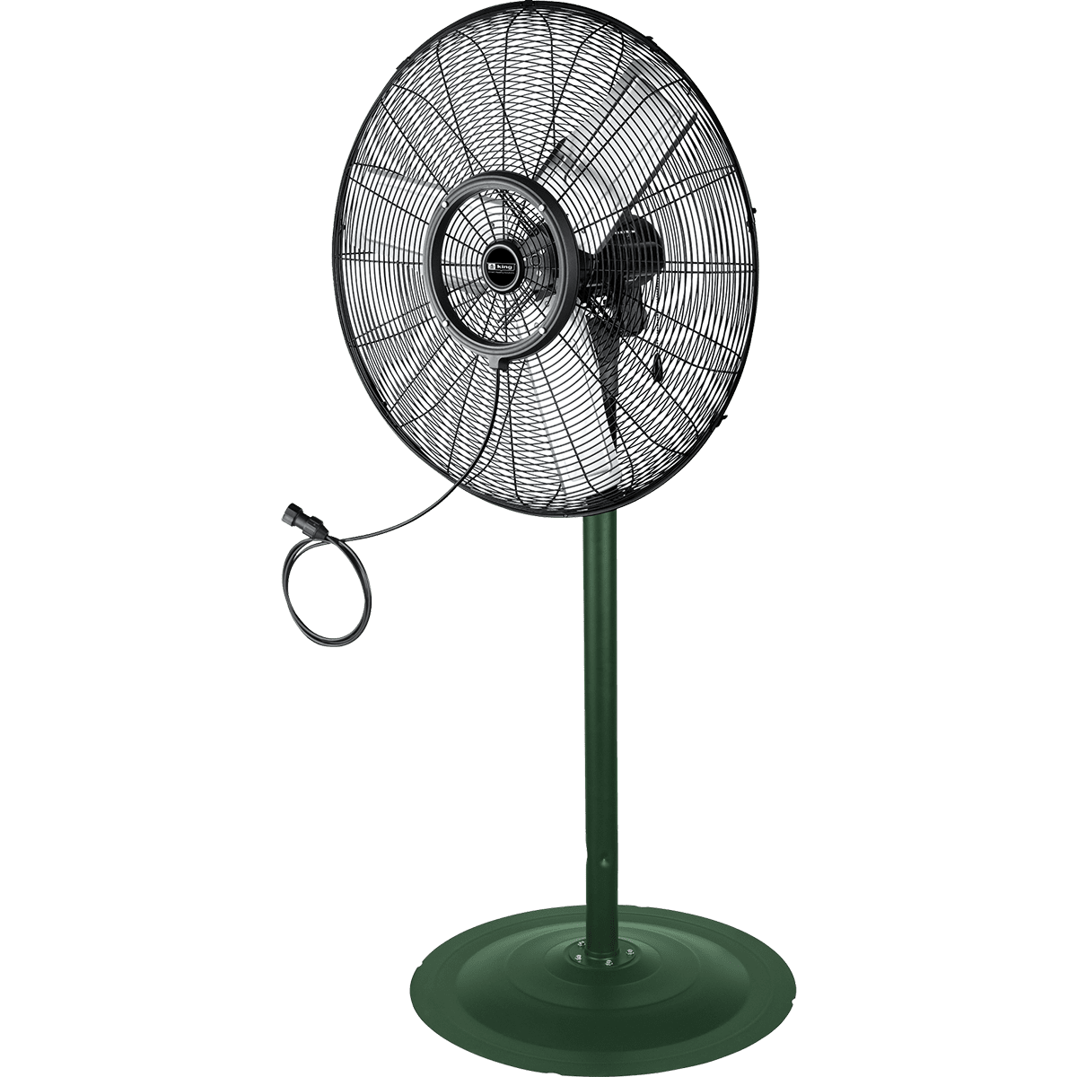 King Electric Outdoor Rated Oscillating Pedestal Fan 24-Inch Right Angle