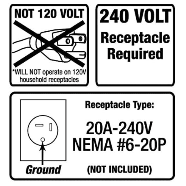 King Electric Portable Garage/Shop Heater with Bracket - Voltage Requirement