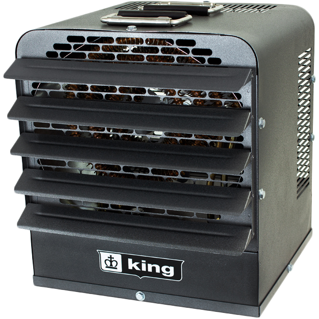 King Electric PKB-FM Portable Garage Heater - Angle