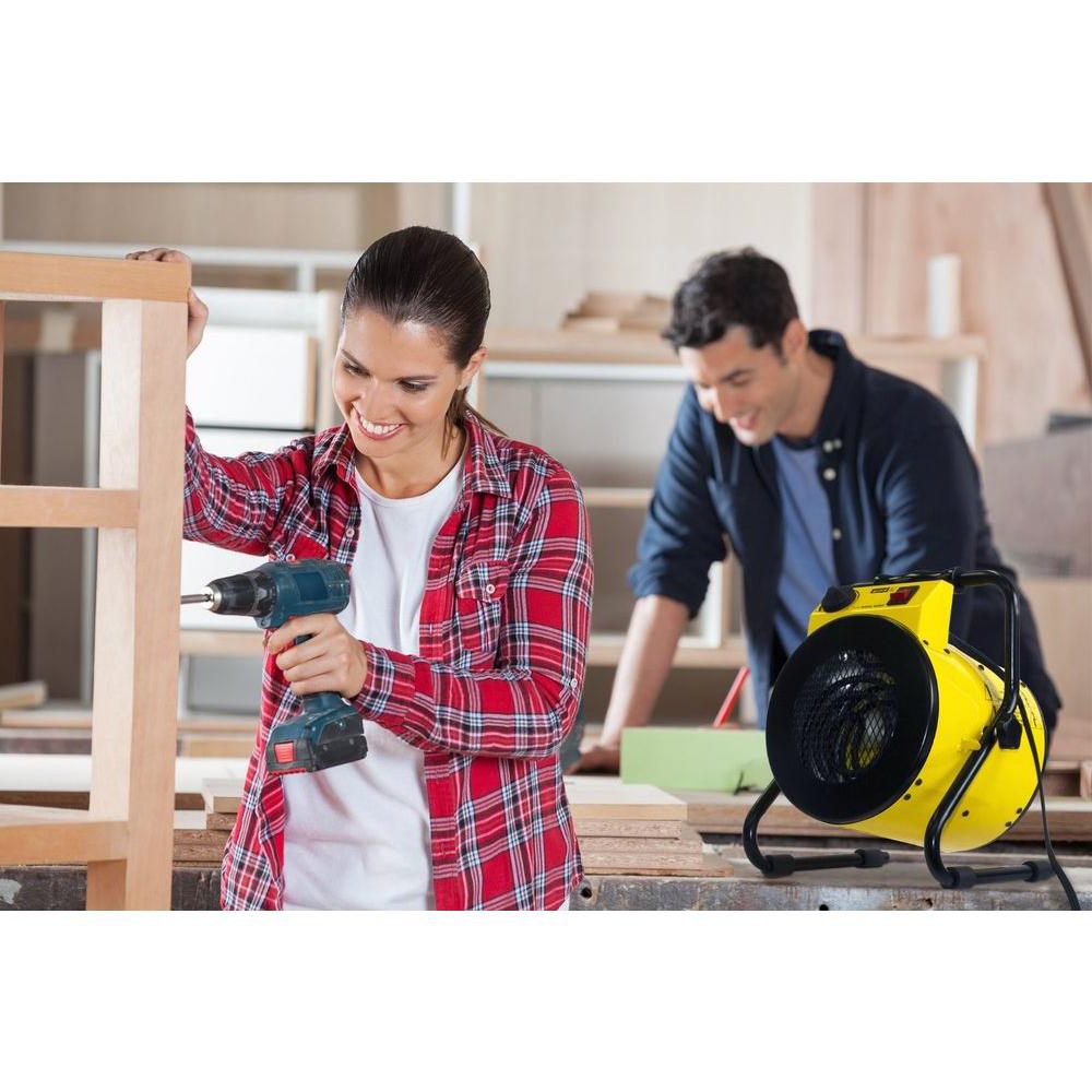 King Electric PSH1215T 1500W 120V Yellow Portable Shop Heater