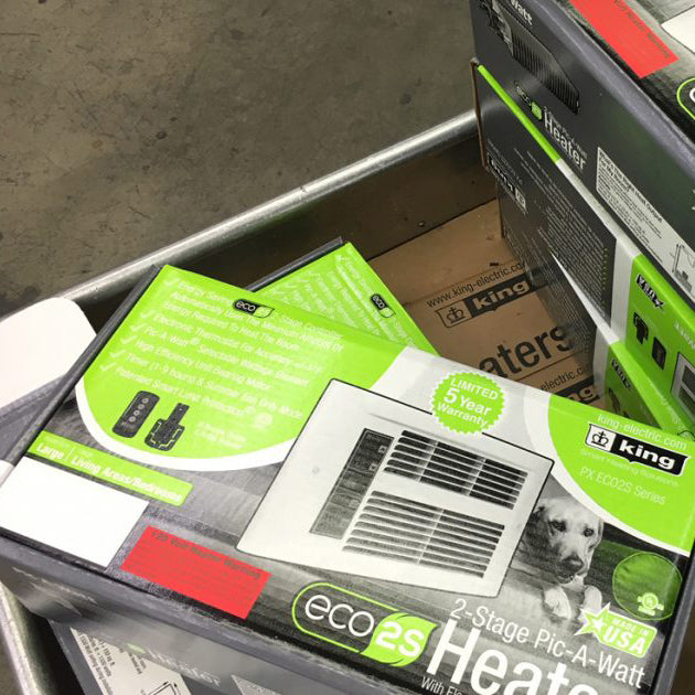 King Electric PX ECO2S 2-Stage Electric Wall Heater - Box