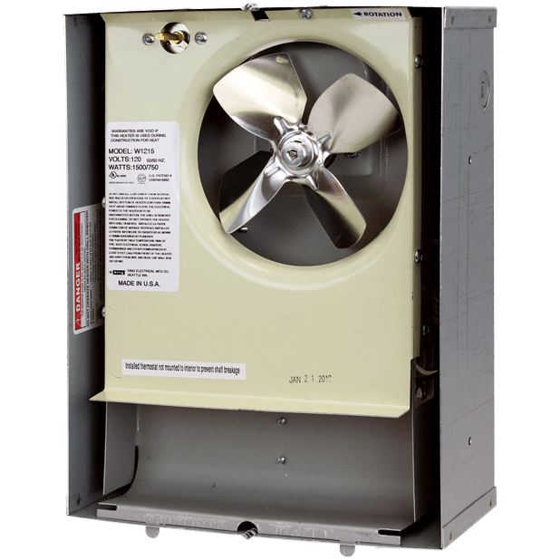 King Electric 240V W Wall Heater - Back