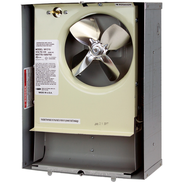 King Electric 240V W Wall Heater - Back