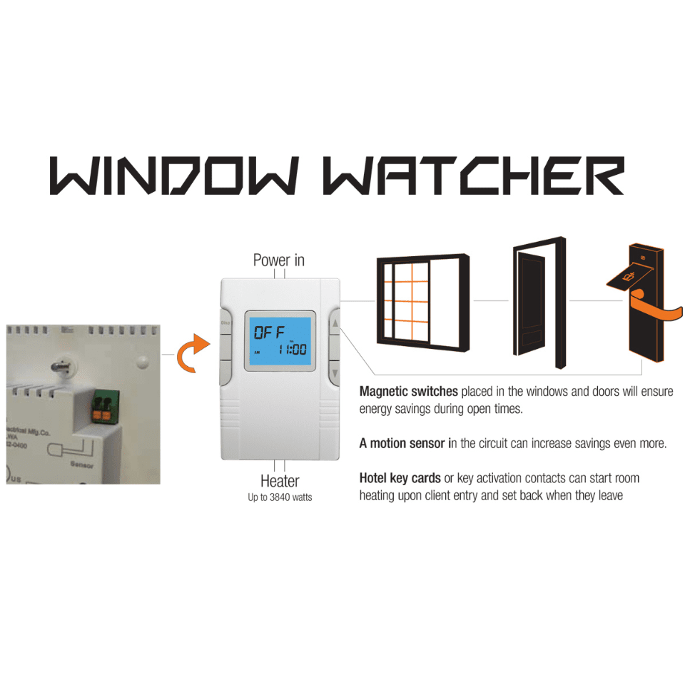 King Electric Window Watcher Thermostat with Sensors - Infographic