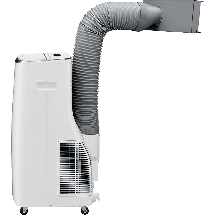LG 10,000 BTU Dual Inverter Portable Air Conditioner w/ Wi-Fi - Side View with Vent Hose & Window Kit