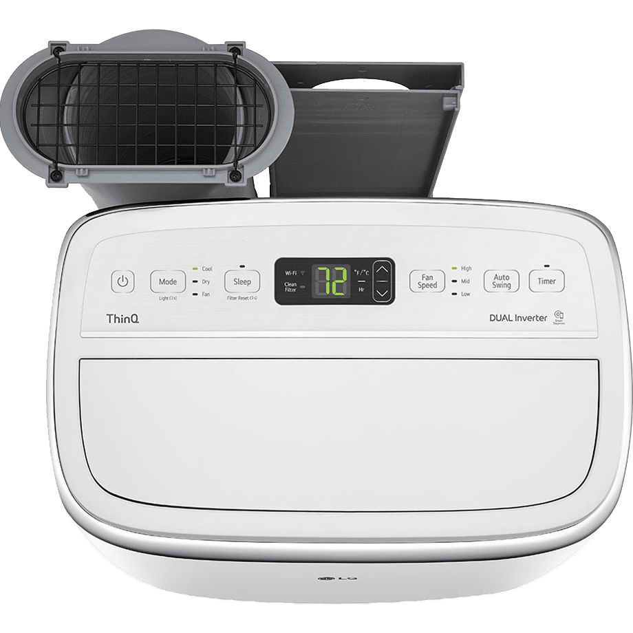 LG 10,000 BTU Dual Inverter Portable Air Conditioner w/ Wi-Fi - Top View of Control Panel