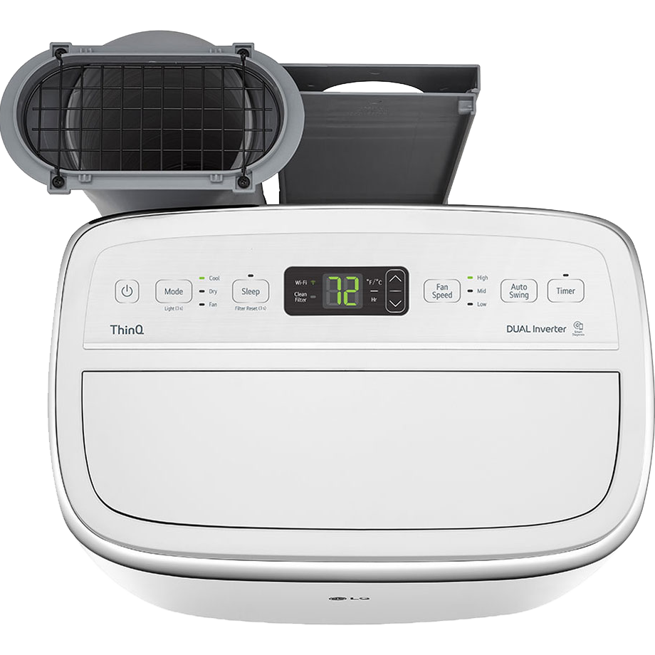 LG 10,000 BTU Dual Inverter Portable Air Conditioner w/ Wi-Fi - Top View of Control Panel